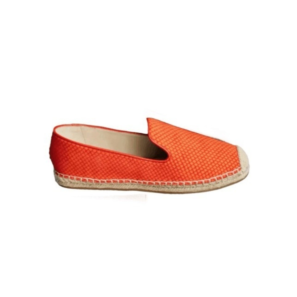 Vince‎ Camuto Darma Espadrilles Flats Orange Suede Snakeskin Animal Print 8